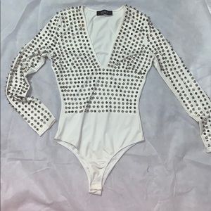 Statement Spike White One Piece